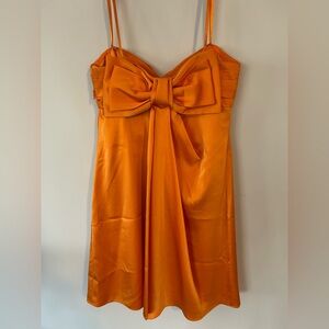 NWT BCBGMAXAZRIA Nectarine Convertible Strapless Dress | Bow Back | 6